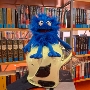 Büchertürme Stralsund - Blaubert auf dem Feuerwehrhelm