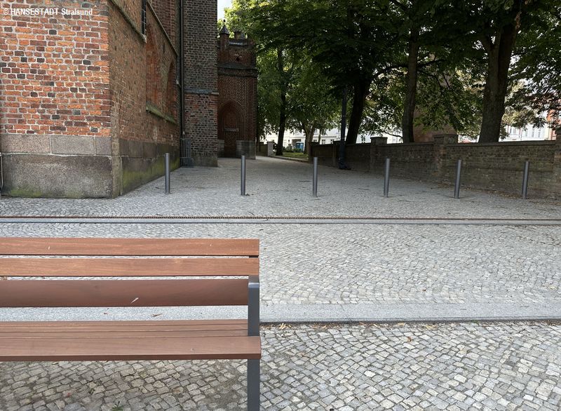 Blick von der Marienchorstraße auf den nördlichen Bereich von Stankt Marien