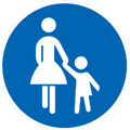 Verkehrsschild Gehweg