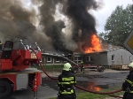 Feuerwehr Stralsund bei einem Brandeinsatz