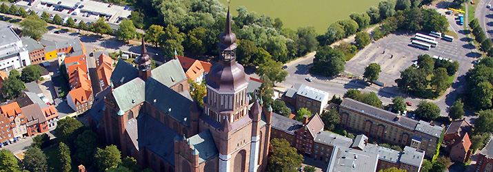 Bird's eye view of St. Mary's church